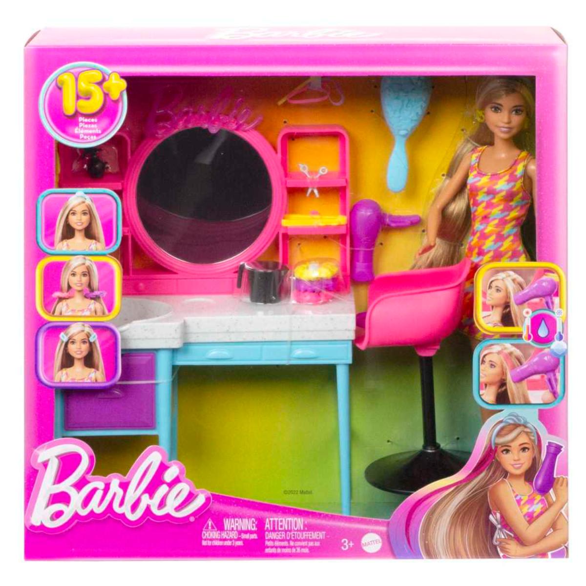 BARBIE PLAYSET PELUQUERIA C/MUÑECA