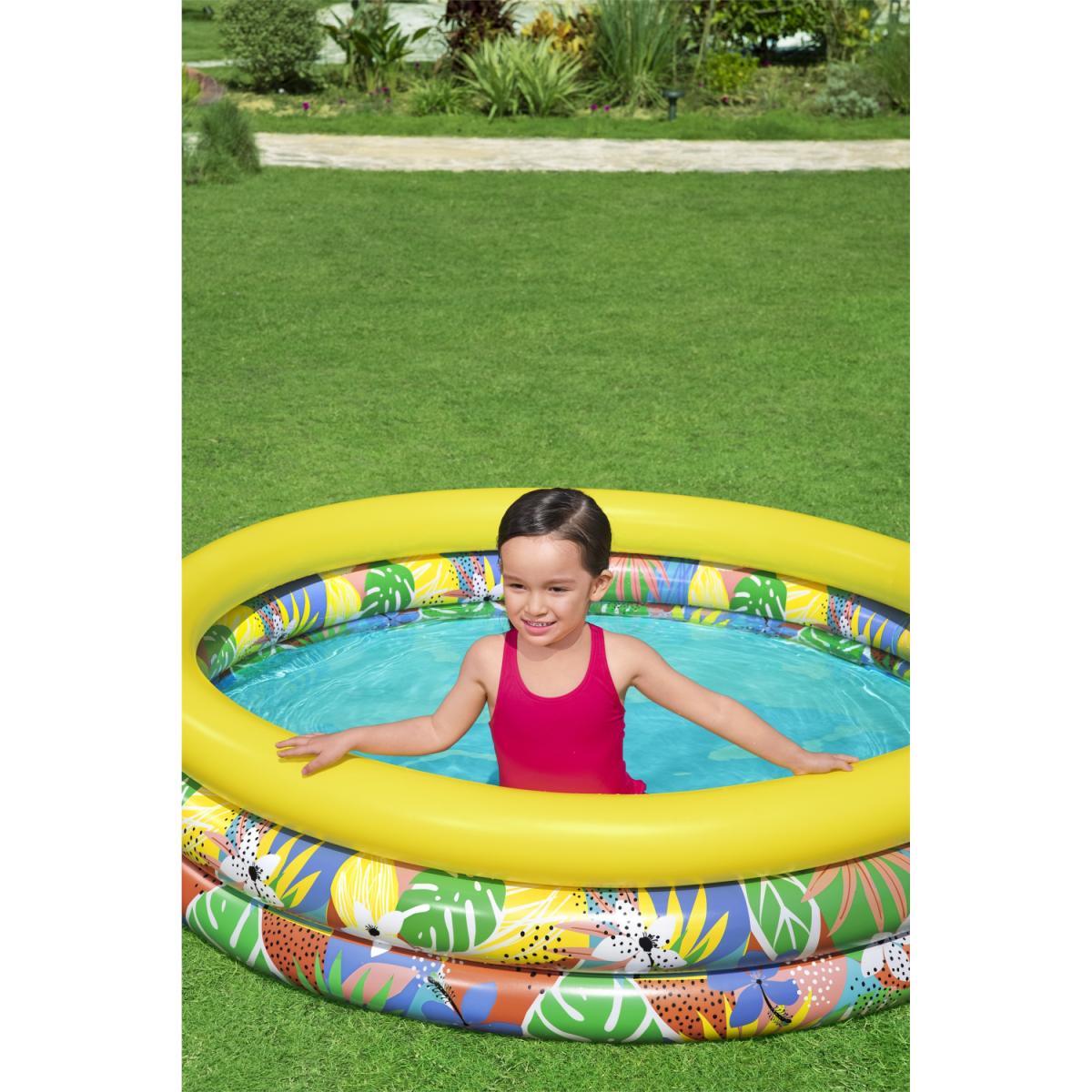 PISCINA INFLABLE P/NIÑOS 1.68X0.38M FLOR