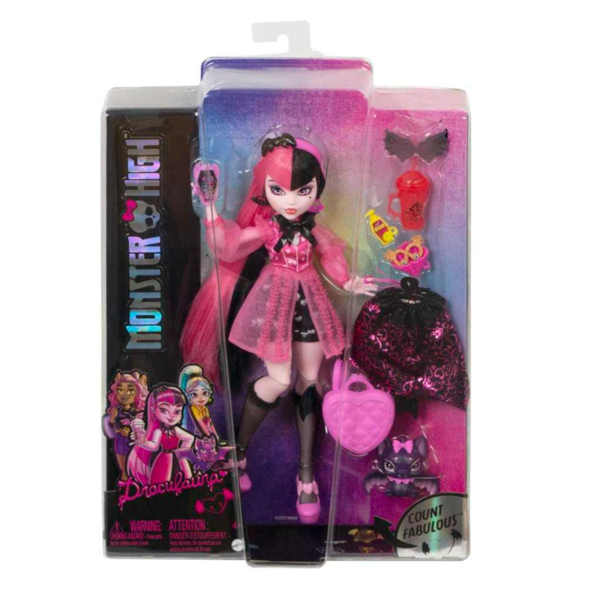 MONSTERHIGH DRACULAURA CON MASCOTA