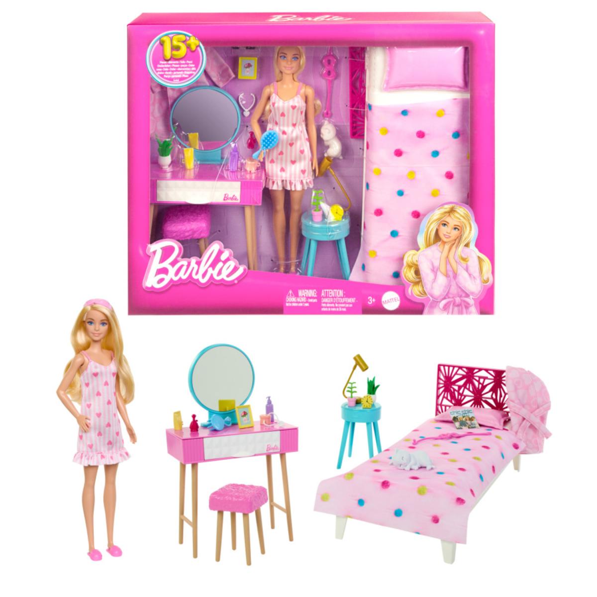 BARBIE PLAYSET DE DORMITORIO C/MUÑECA