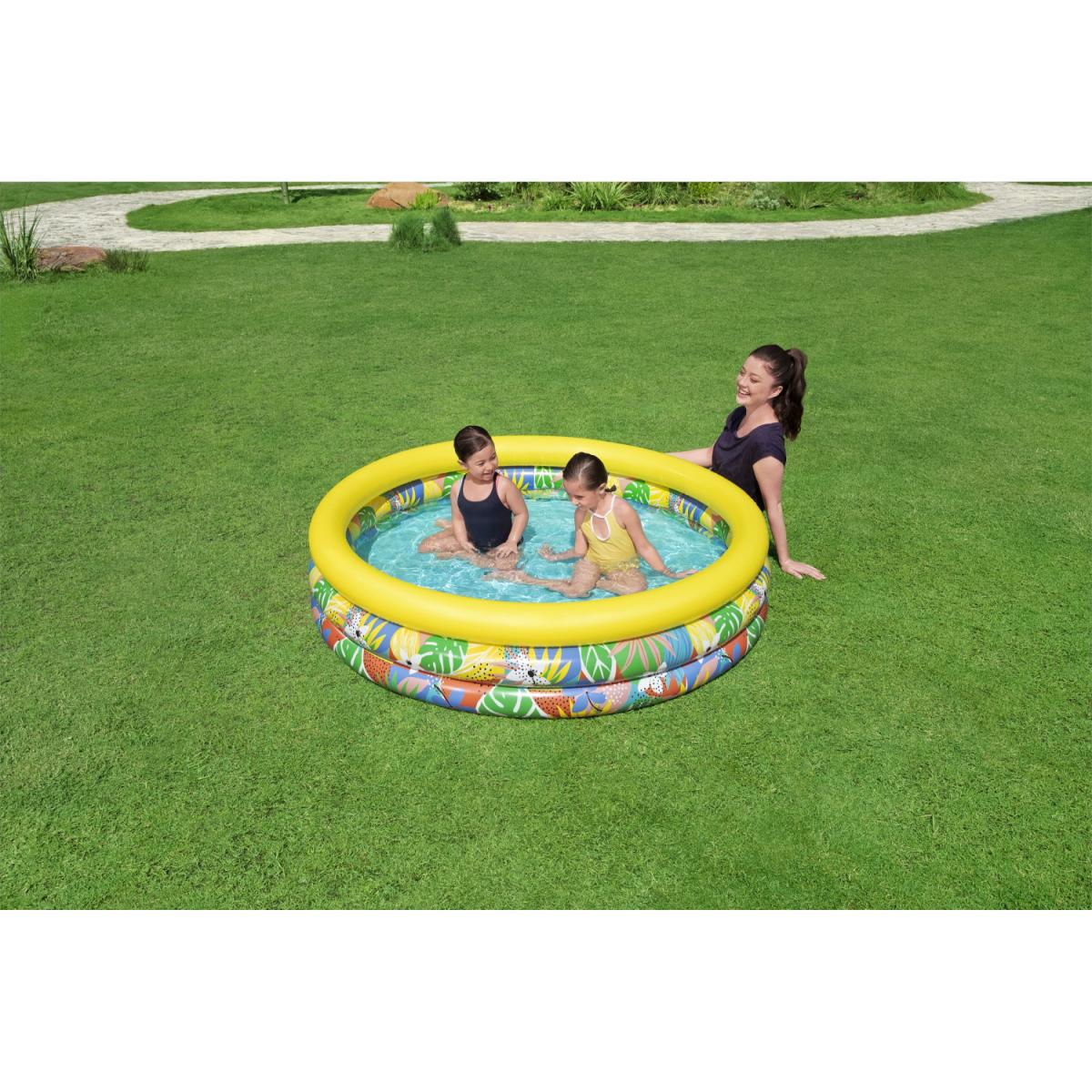 PISCINA INFLABLE P/NIÑOS 1.68X0.38M FLOR