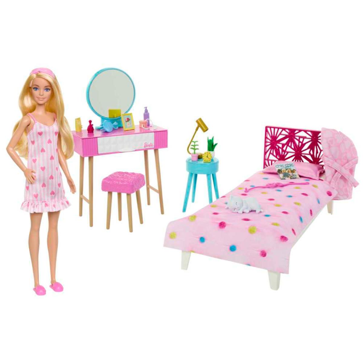 BARBIE PLAYSET DE DORMITORIO C/MUÑECA