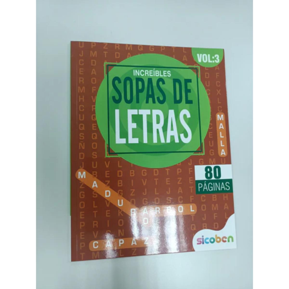 LIBRO SOPA DE LETRAS DISEÑO SURT 80 PGS