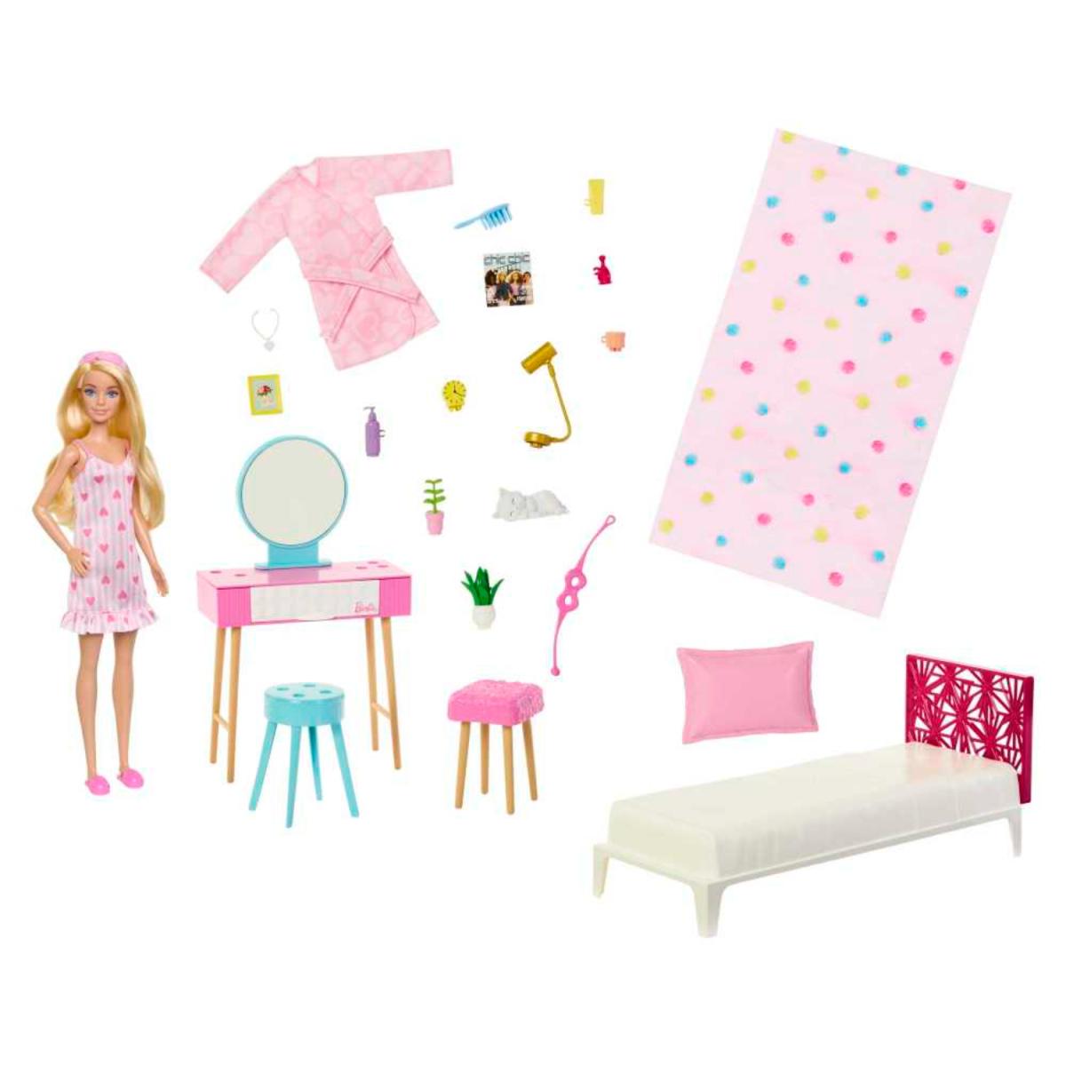 BARBIE PLAYSET DE DORMITORIO C/MUÑECA