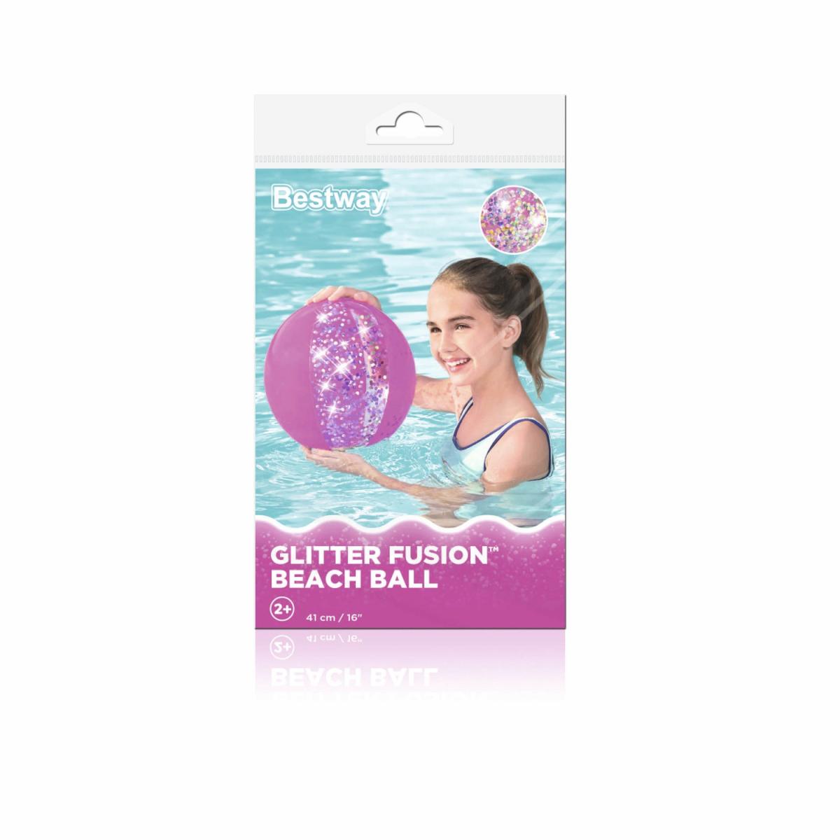 PELOTA INFLABLE CON BRILLOS 41CM