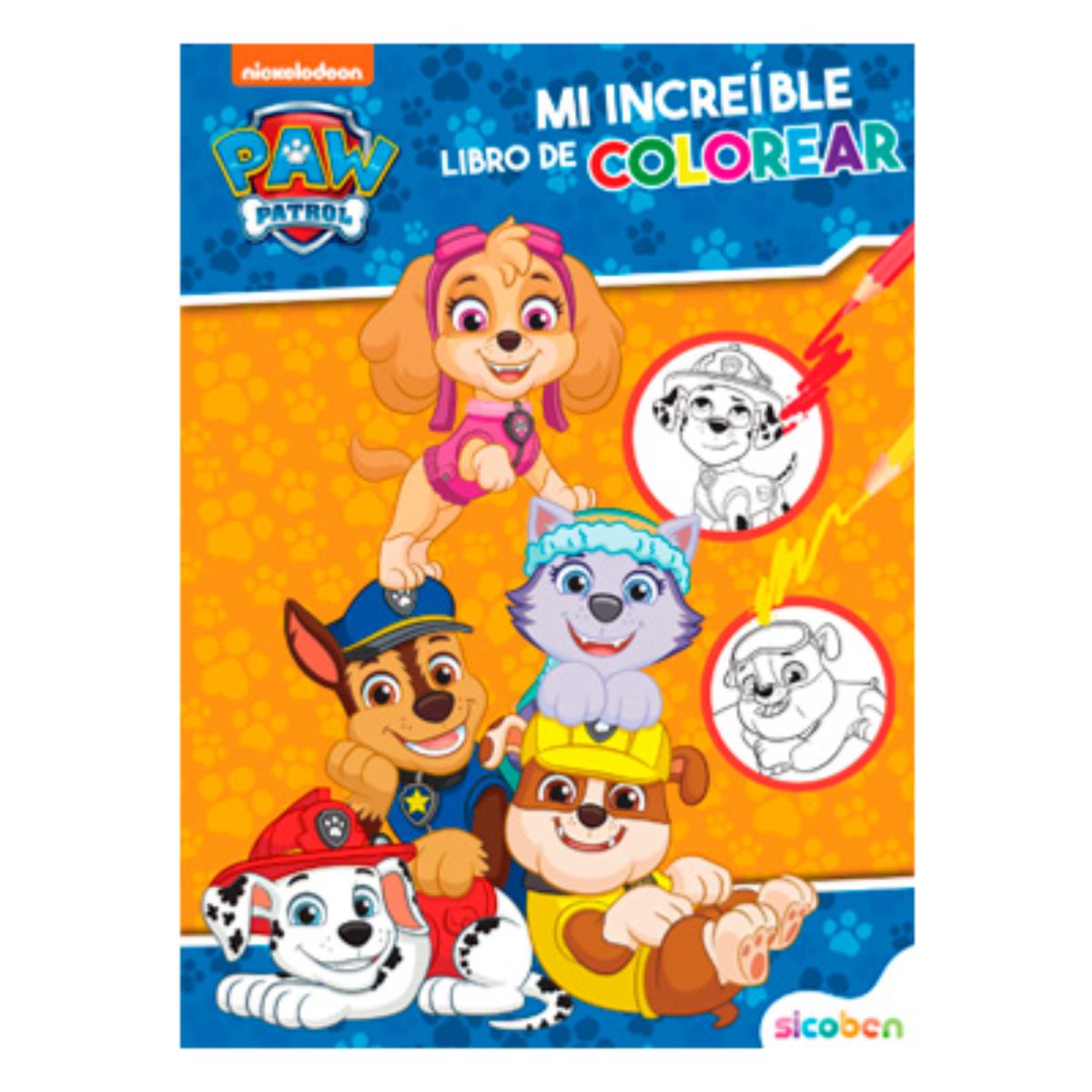 INCREIBLE LIBRO D/COLOR PAW PATROL 24P S