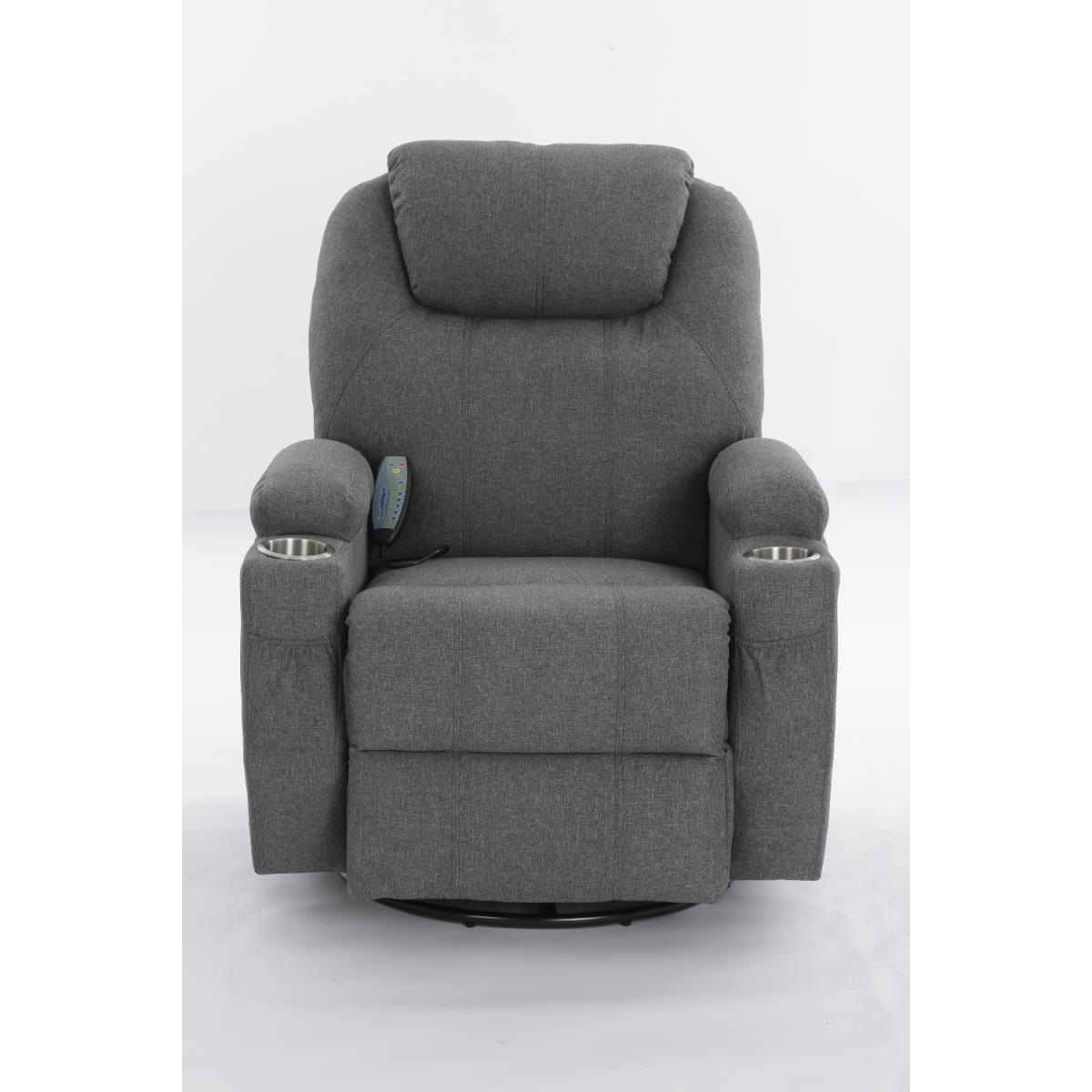 SILLON RECLINABLE C/MASAJE GRIS