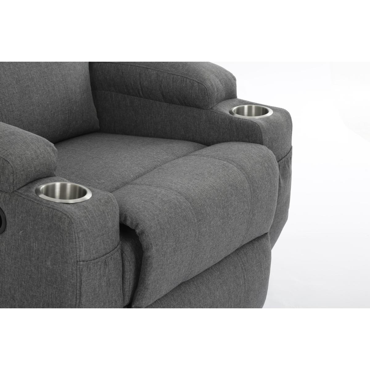 SILLON RECLINABLE/GLIDER GRIS