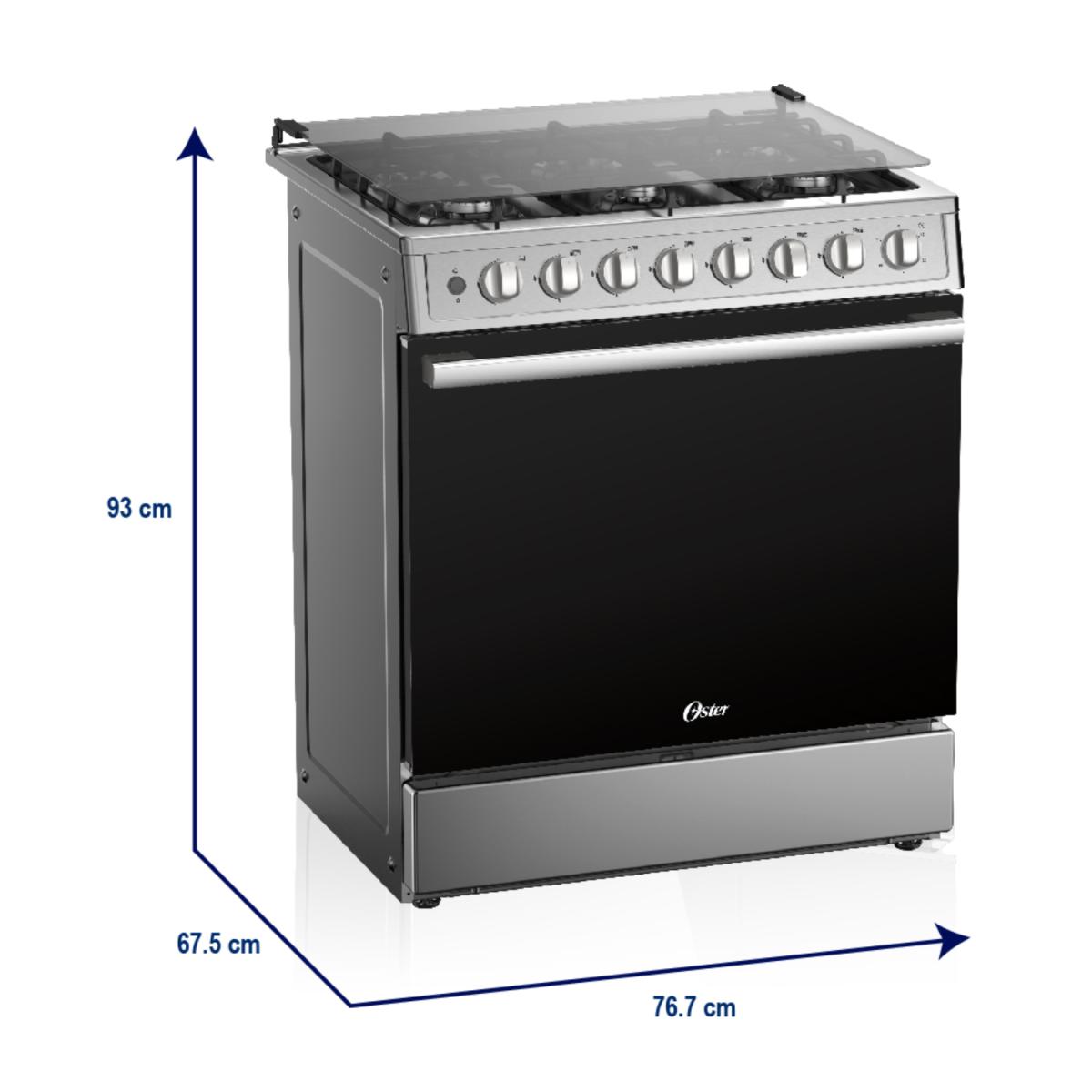 ESTUFA A GAS 30" 6 QUEM ACERO INOX