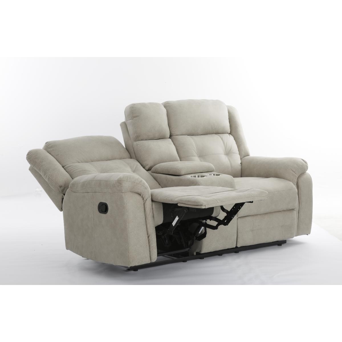 SOFA RECLINABLE C/CONSOLA NOVA BE.