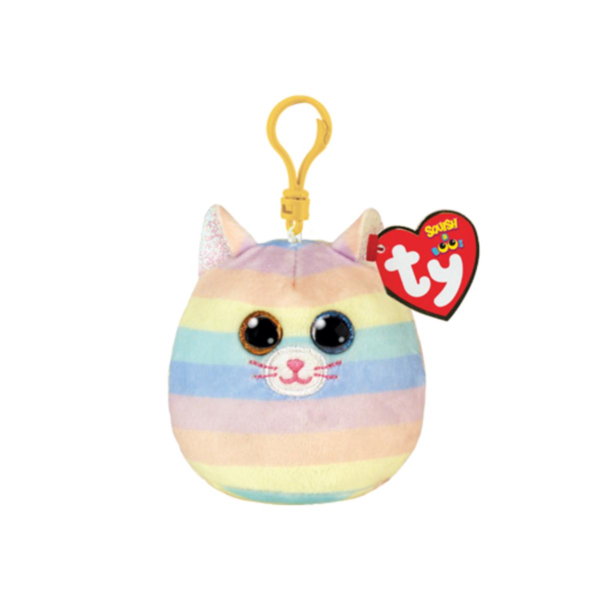 TY SQUISH-A-BOOS CLIP HEATHER GATO