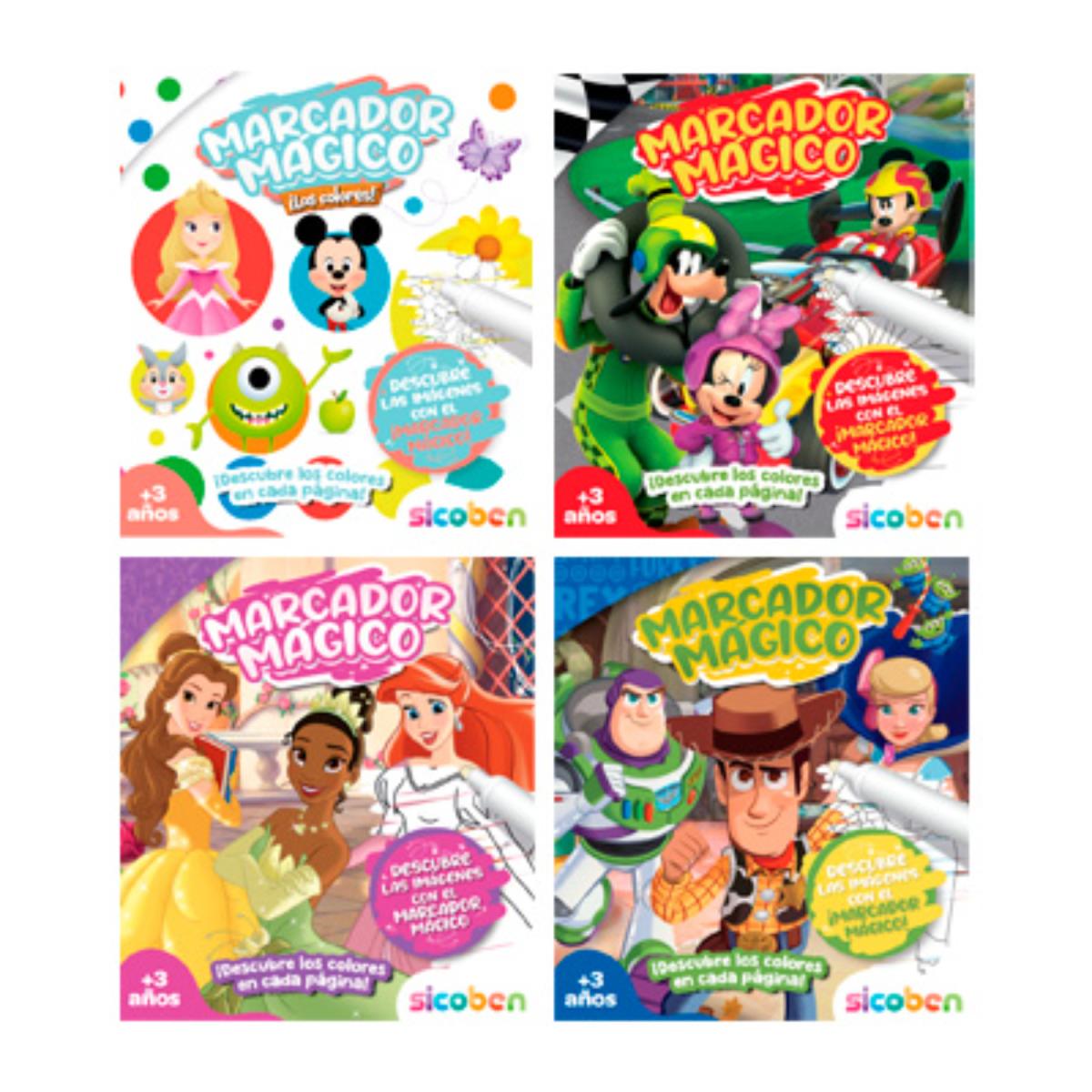 LIBRO C/MARCADOR MAGICO 12 PG DISNEY SUR