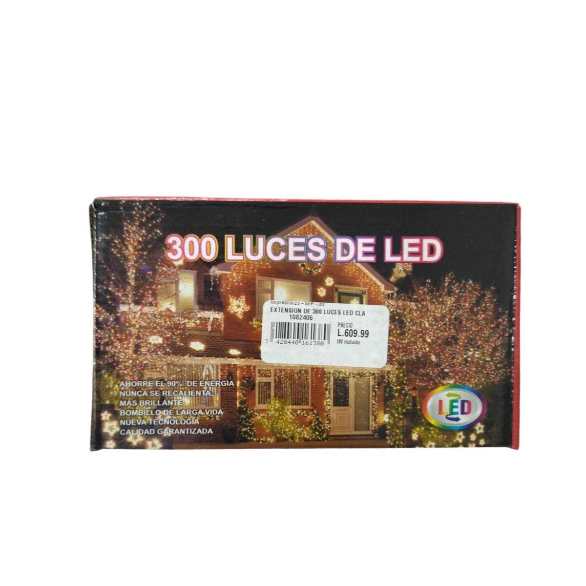 EXTENSION DE 300 LUCES LED CLARAS