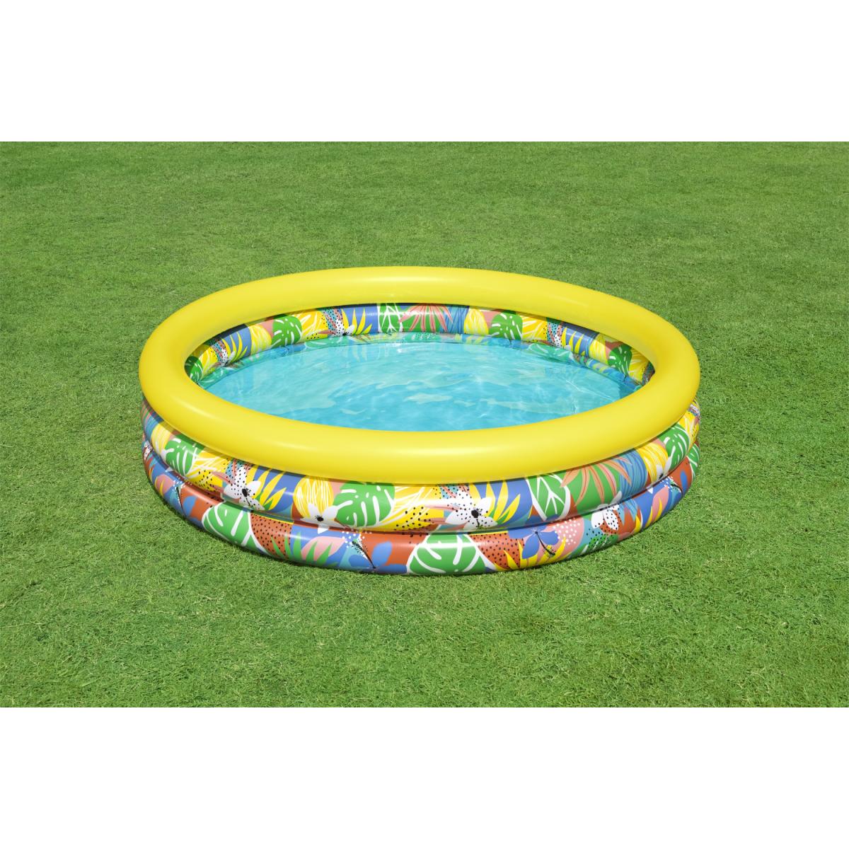 PISCINA INFLABLE P/NIÑOS 1.68X0.38M FLOR