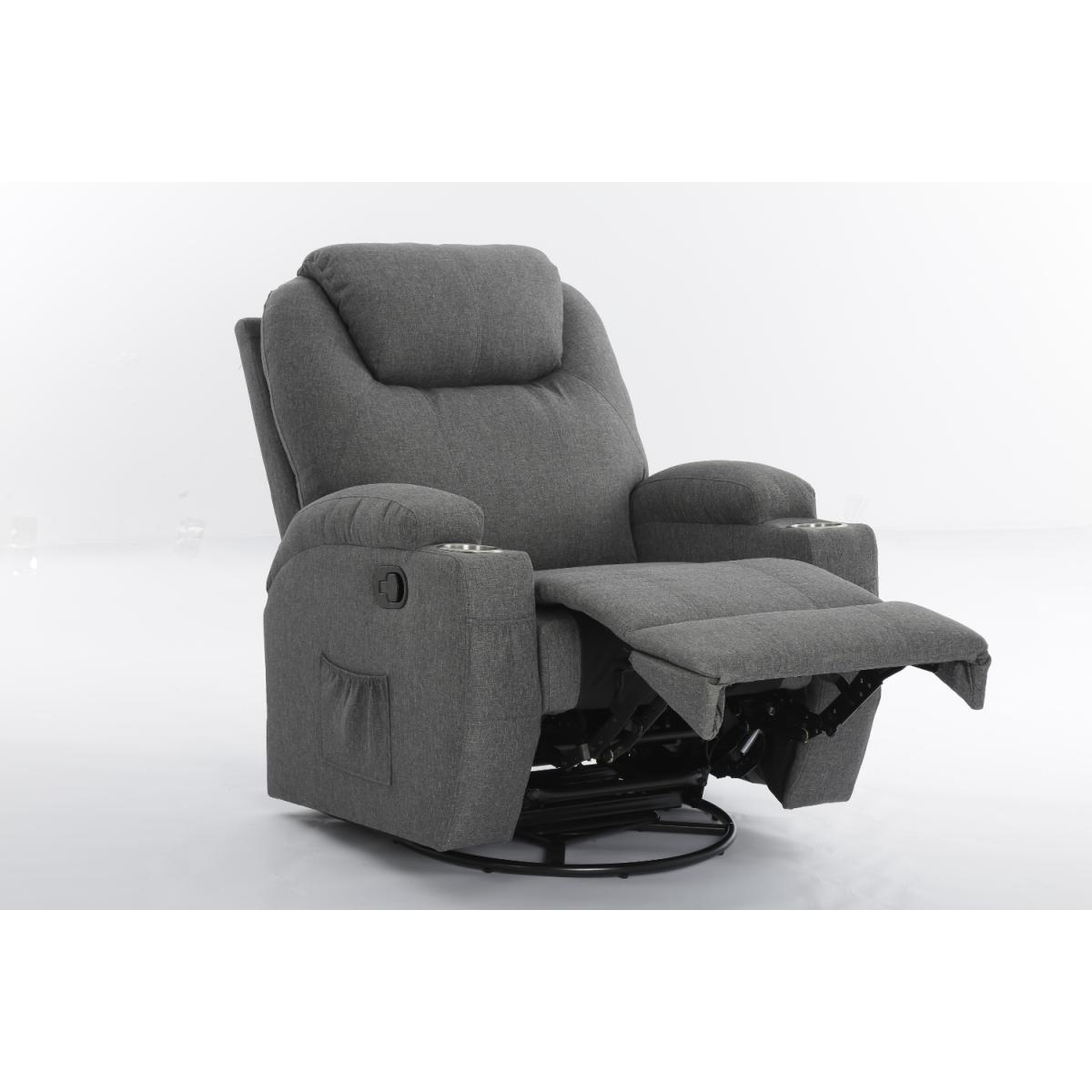 SILLON RECLINABLE/GLIDER GRIS