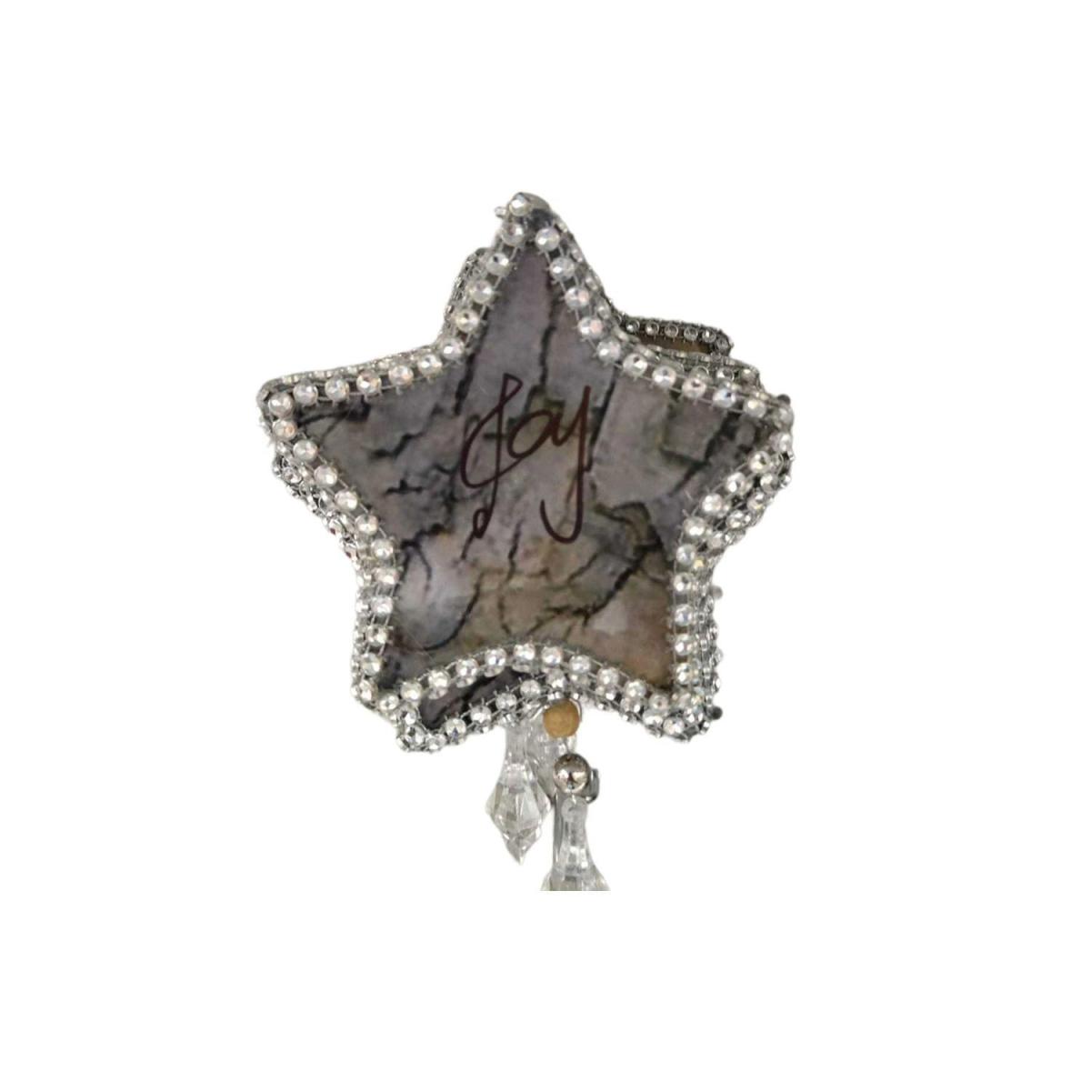 NAV. COLGANTE ESTRELLA 16 CM GRIS